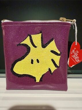 Sparkly Purple Glitter Pouch w/ Woodstock